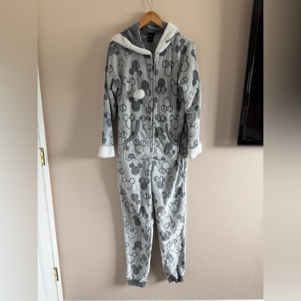 Disney Charcoal & Ivory Fleece Onesie | Cozy Loungewear